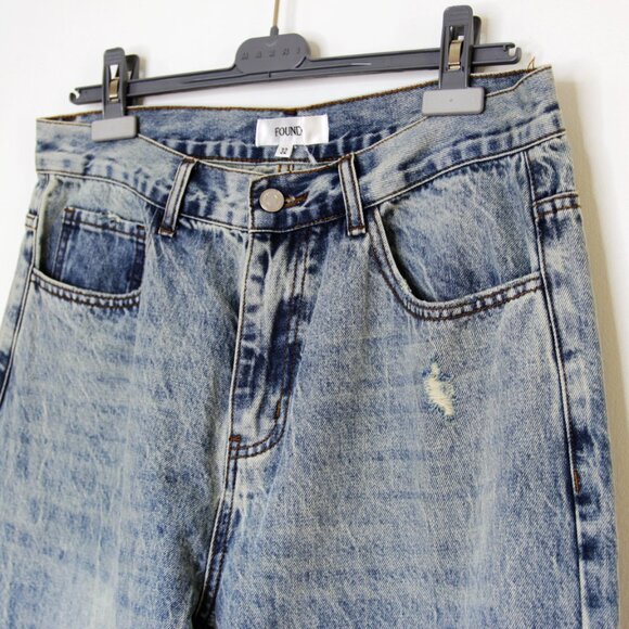BNWT SS25 FOUND DISTRESSED FADED JEANS 32 - Picture 4 of 11